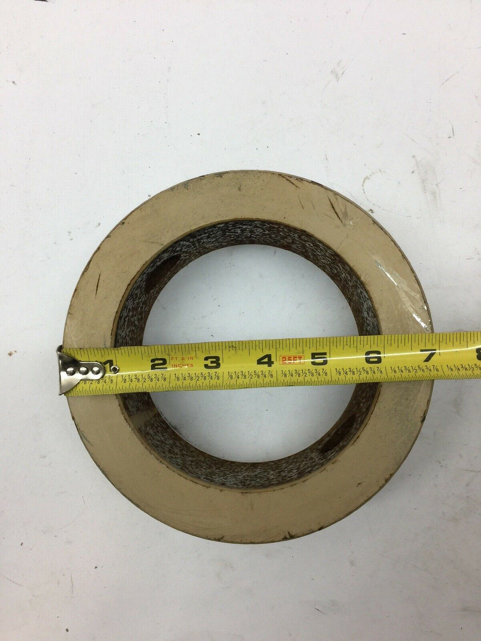 Round Shaft Collar - Tan 7" OD x 5" ID x 2.5" Thick Steel