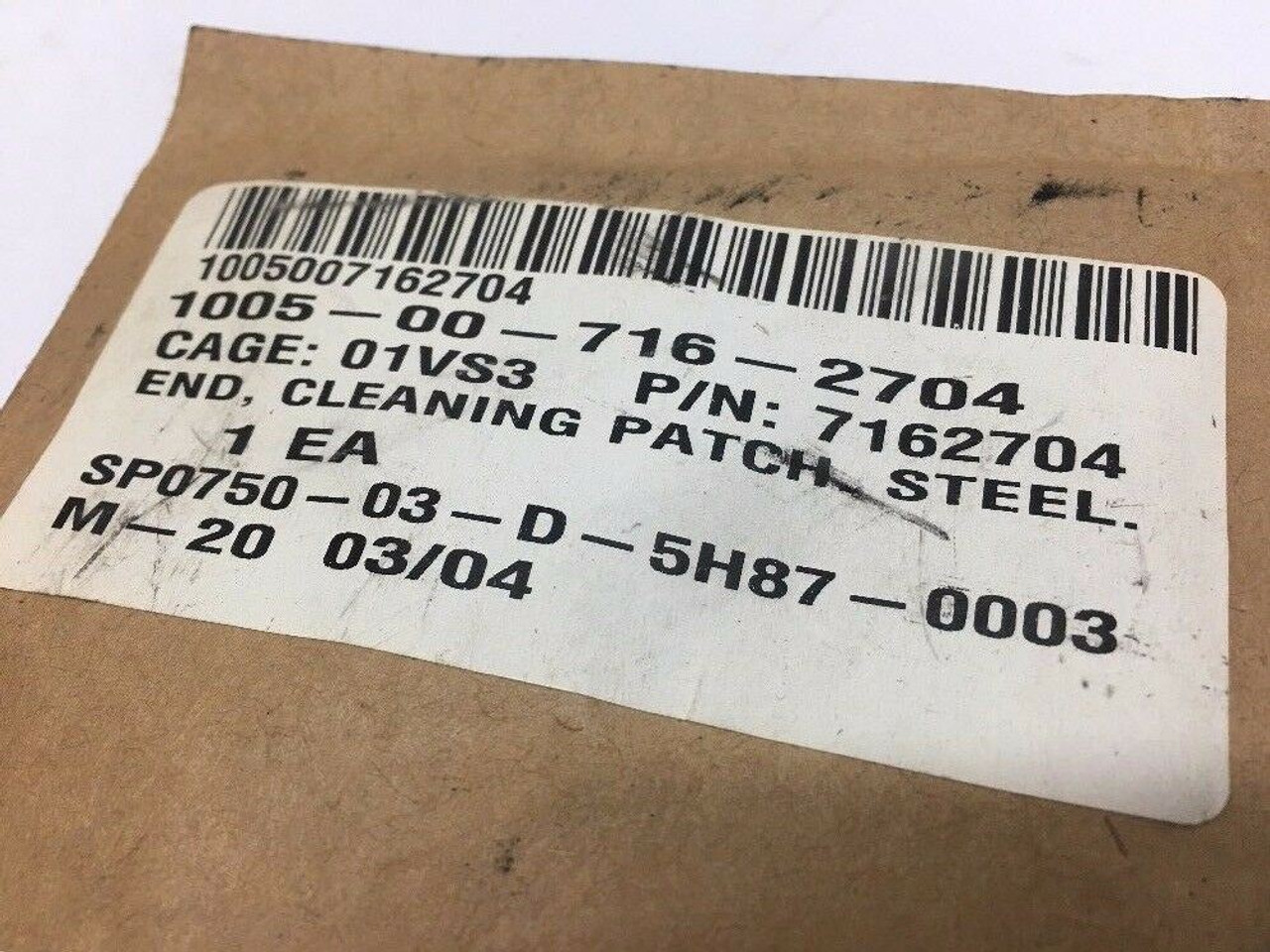 Cleaning Patch Steel End 7162704 Otis Lot of 3