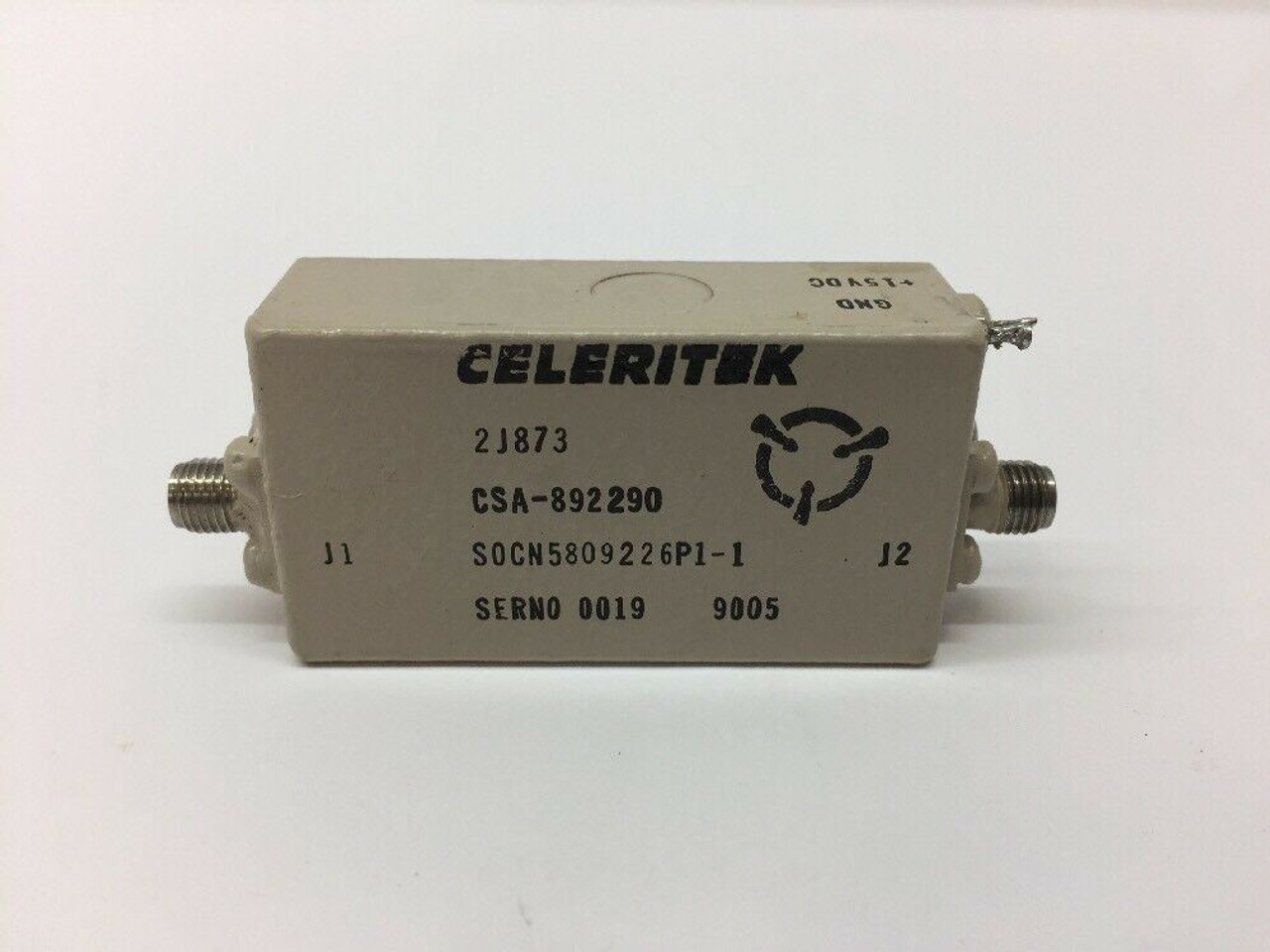 Smart Connector Low Noise Microwave Broadband Amplifier CSA-892290 Celeritek