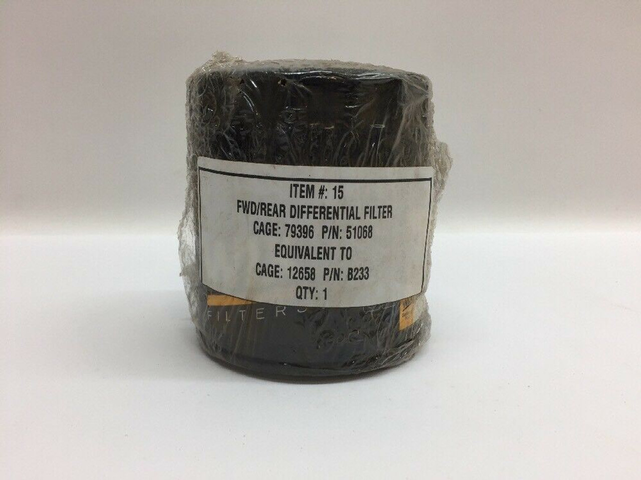 Fluid Filter Element 51068 WIX Cylindrical, Black 