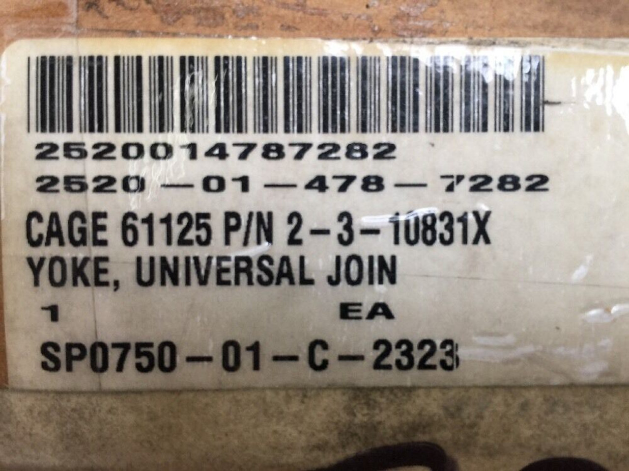 ゆうＴu Universal Joint Yoke 2-3-10831X JGB Vehicular Hmmwv Humvee