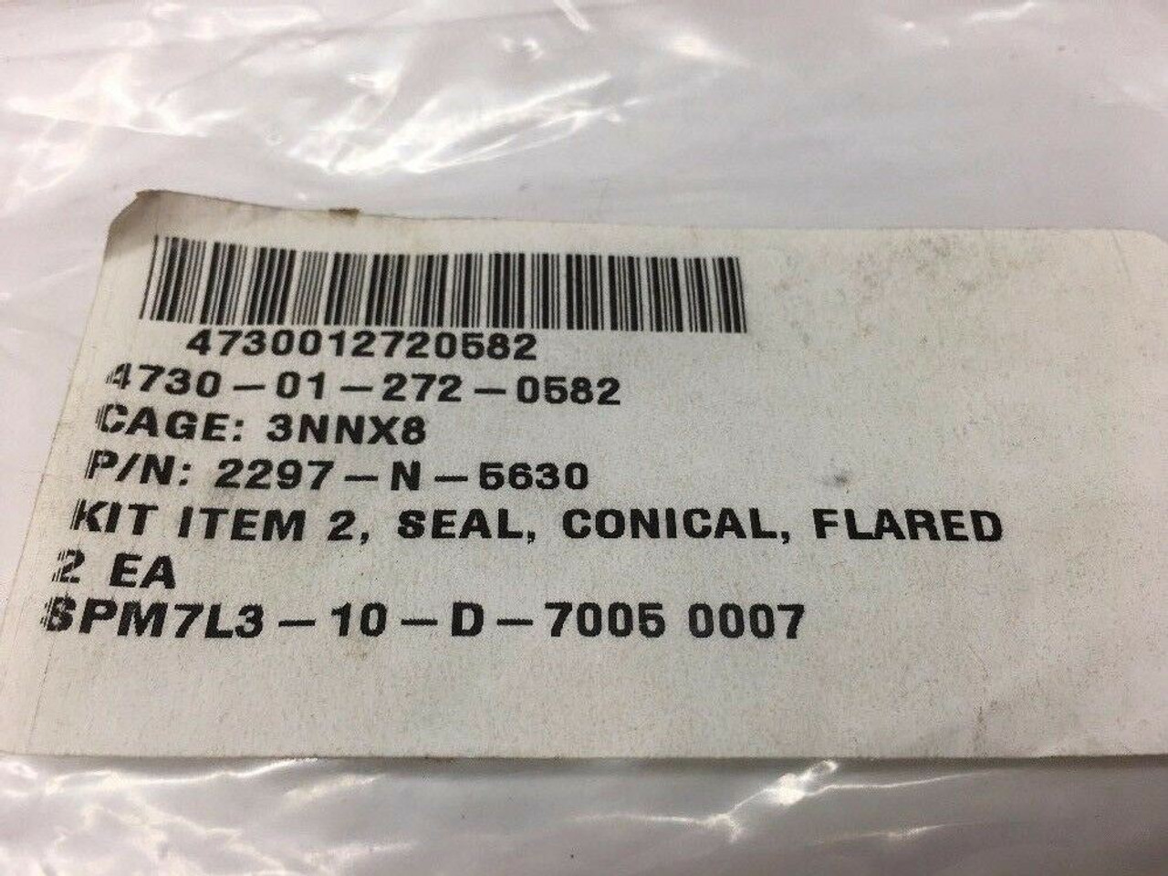 Flared Tube Fitting Conical Seal 2297-N-5630 Brighton Cromwell Lot of 2