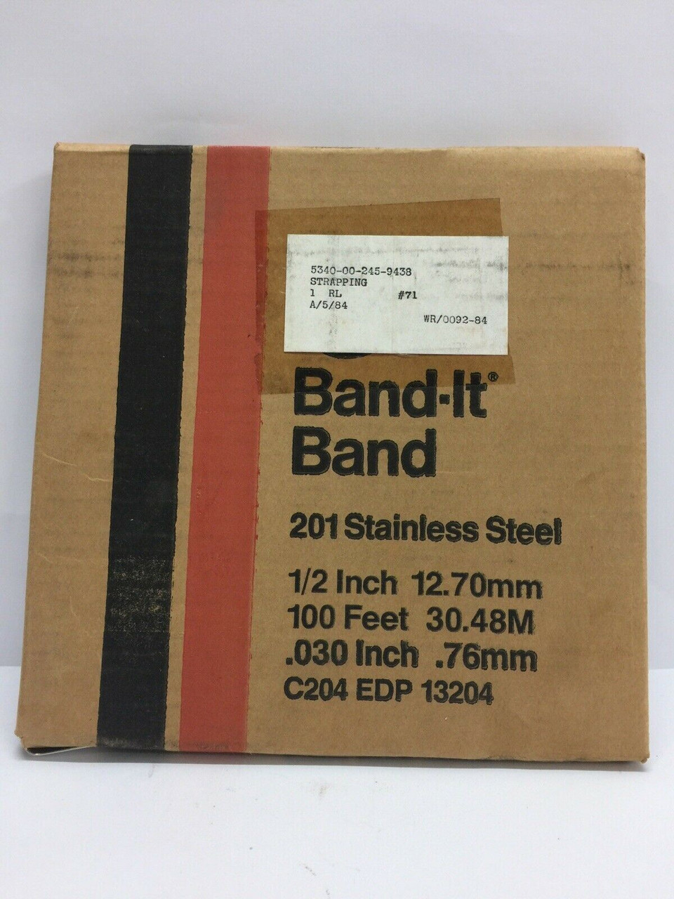 Strapping C204 Band-IT-Idex Stainless Steel 1/2" x 100 FT