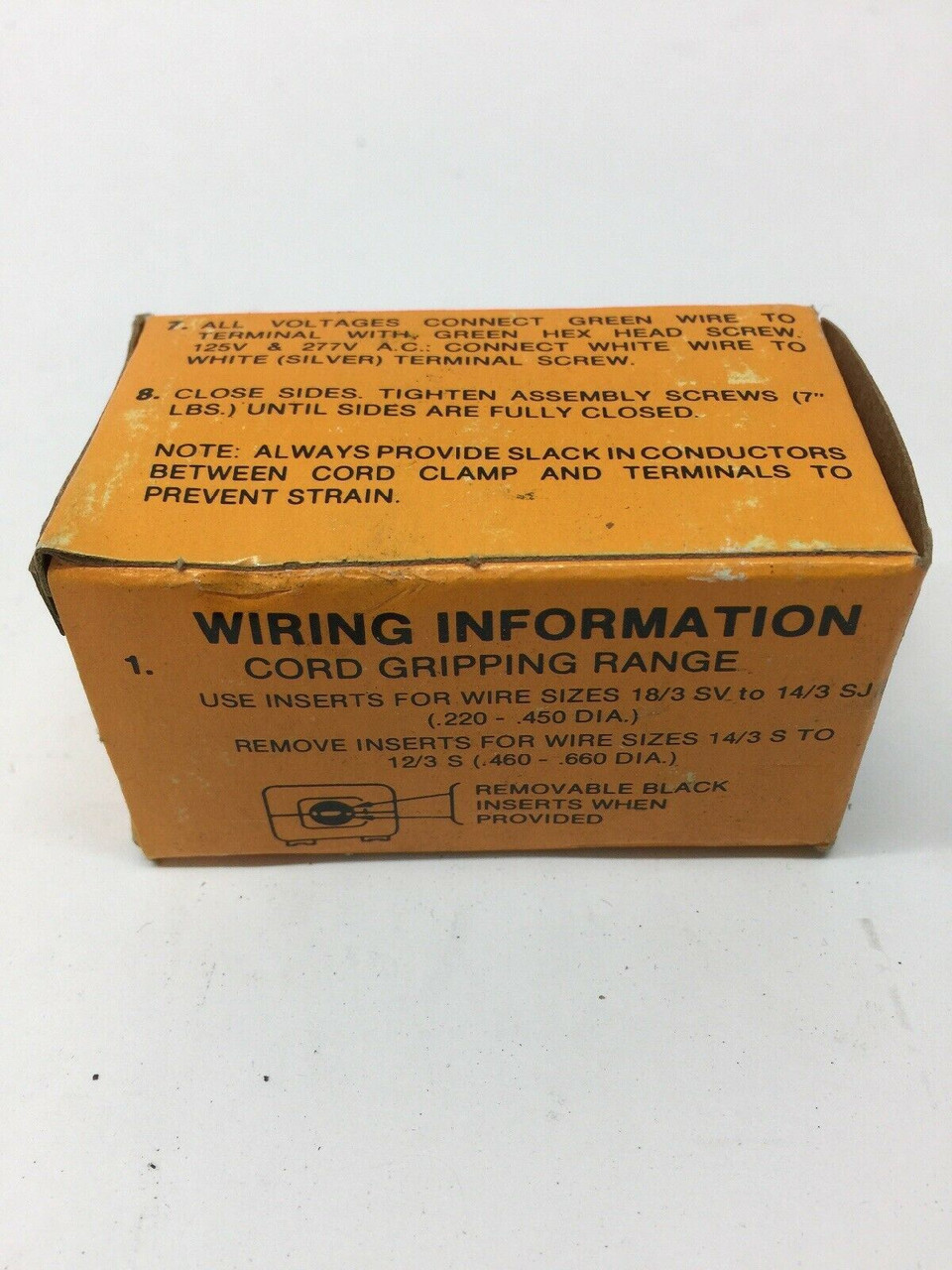 Power Entry Connector HBL 9758VY Hubbell 2P2W Non-Grounding, NEMA 2-20, Yellow