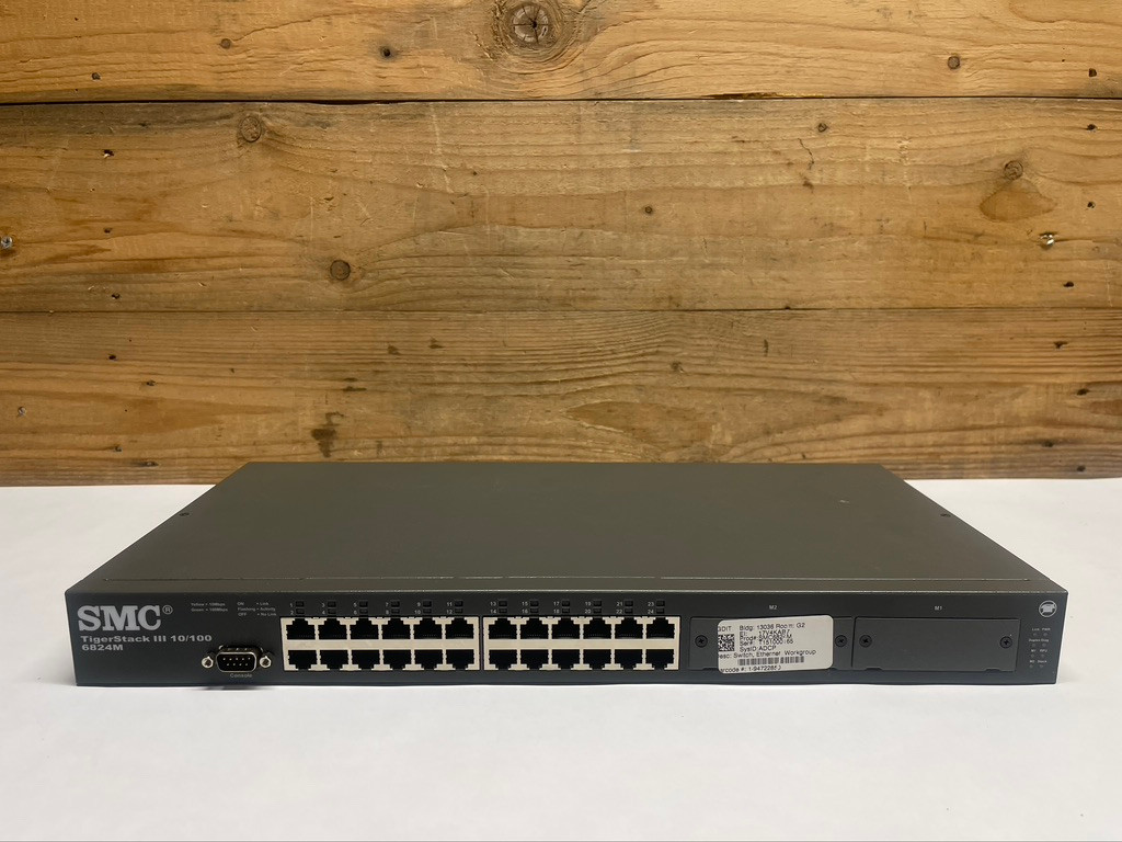 SMC SMC6824M TigerStack III 24-Port 10/100 Managed Ethernet Network Switch III 10/100 24-Port Ethernet Switch SMC6824M SMC Networks