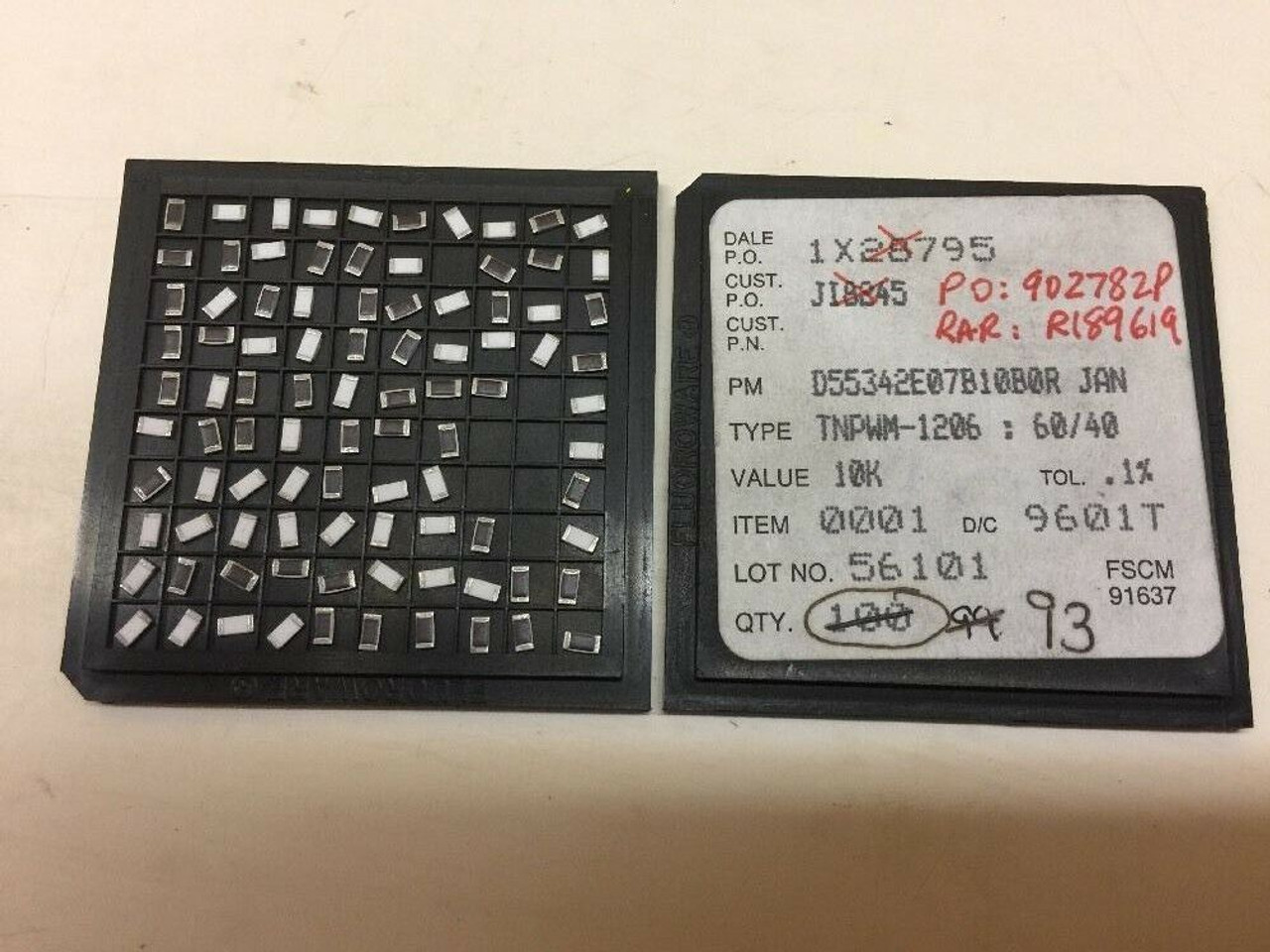 Thick Film Chip Resistor D55342E07B10B0R Lot of 93