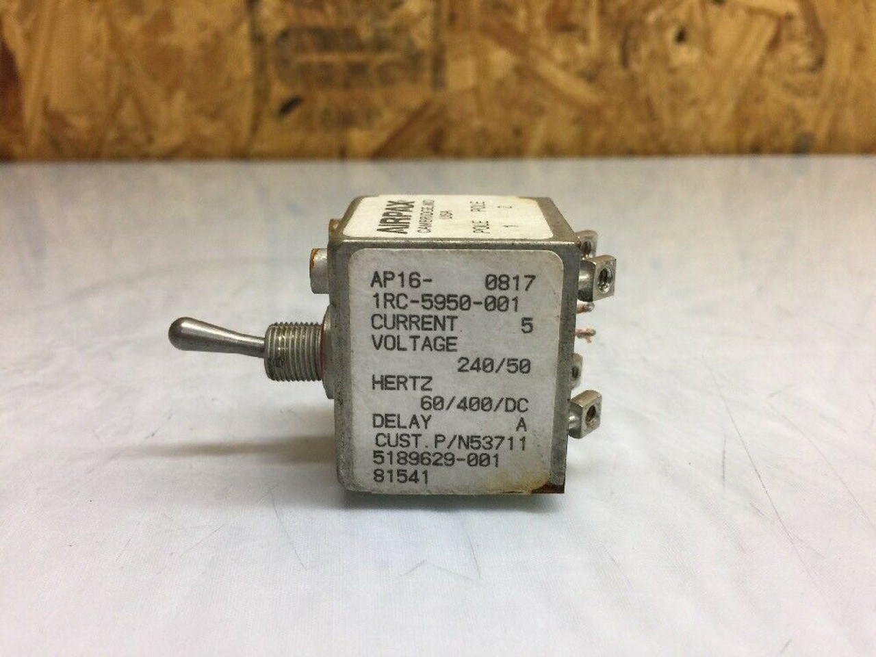 Circuit Breaker AP16-1RC-5950-001 Airpax Military FFG-7 LPD-4 LCC-19 LCC-20 