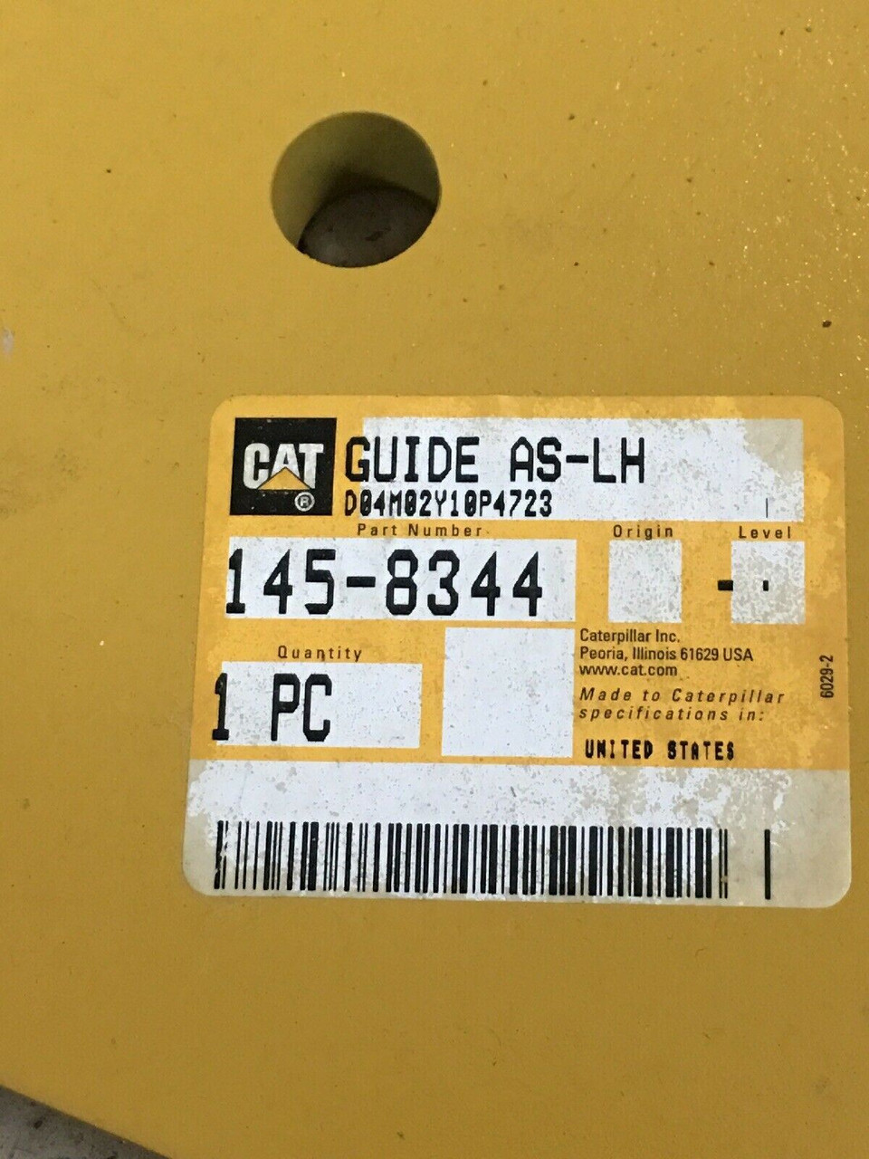 CAT Vehicular Structural Frame Section 145-8344 Caterpillar Guide AS-LH