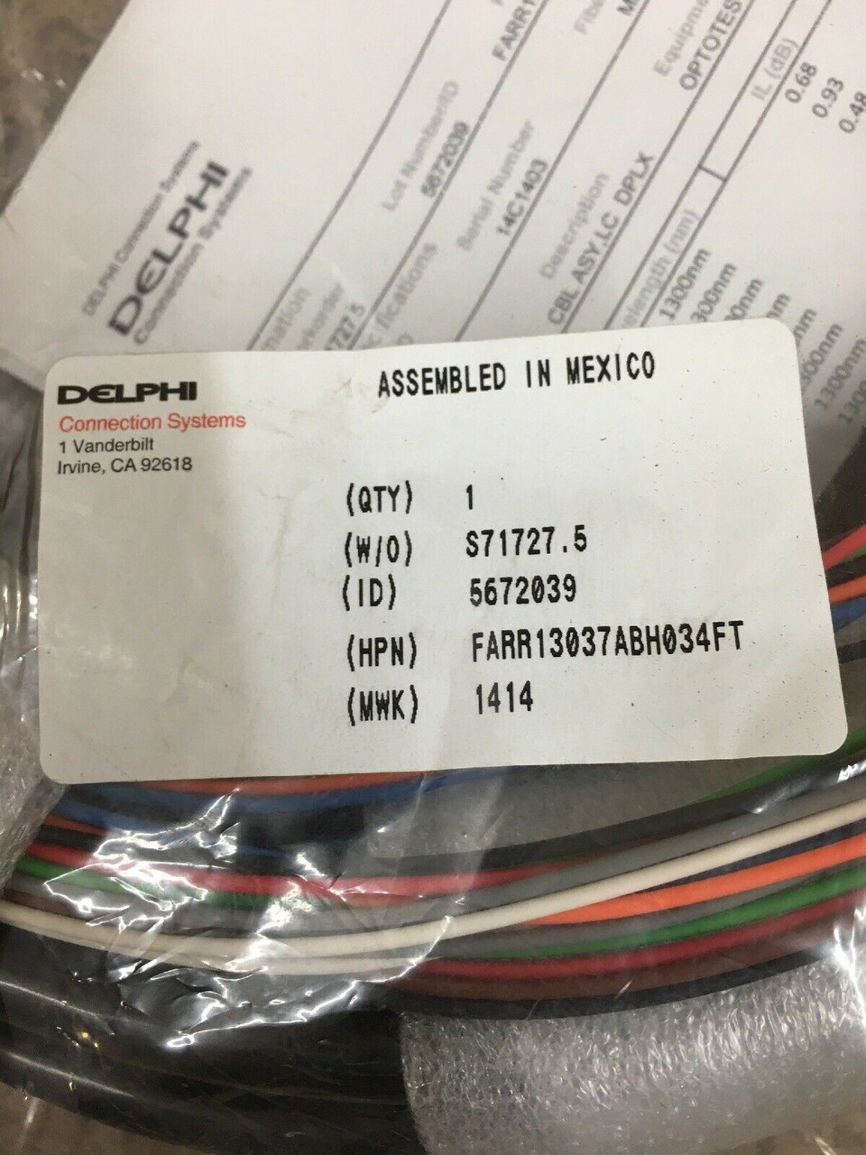 Optotest Cable FARR13037ABHO34FT Delphi 34 ft. 