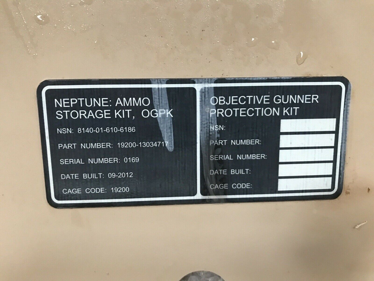Neptune OGPK Protection Kit Ammo Storage Kit 13034717 HMMWV MRAP