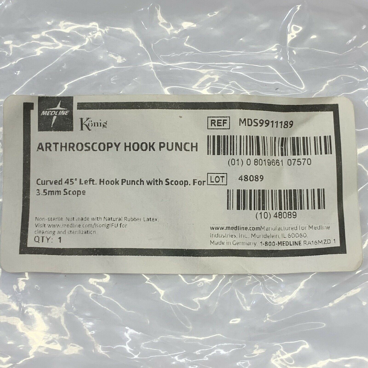 Arthroscopy Hook Punch with Scoop MDS9911189 Medline 