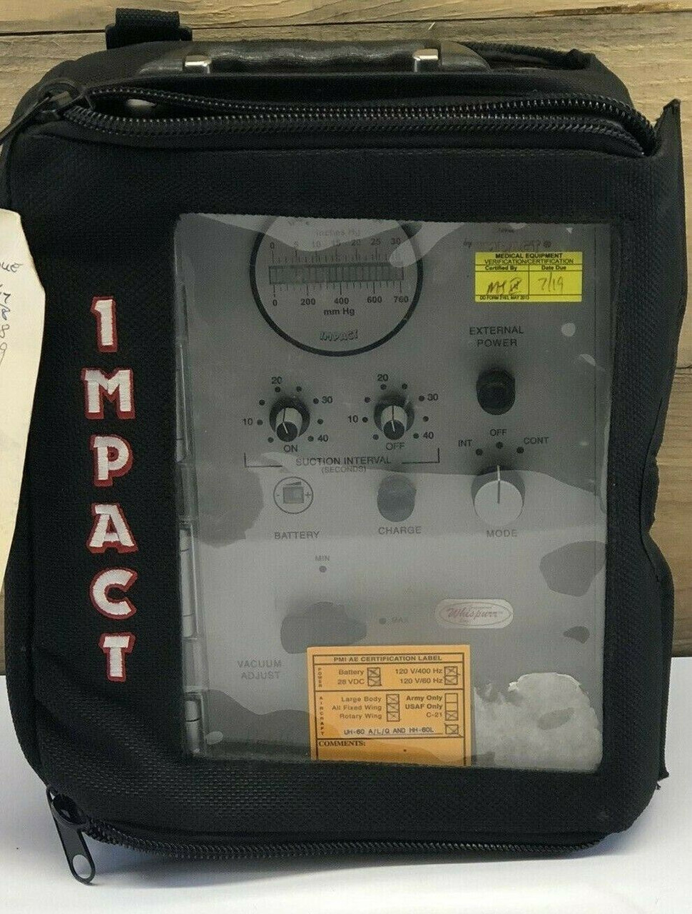 Portable Aspirator 326M 800-0326-03 Impact Instrumentation 11-30VDC 5A
