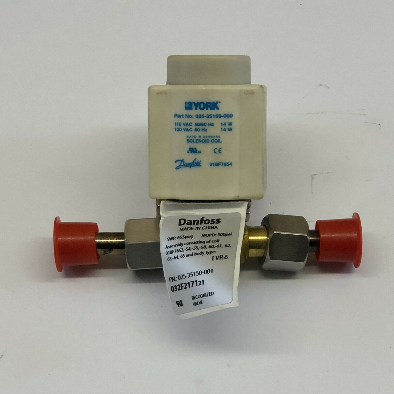 Electrical Solenoid Coil 025-35169-000 York with Valve 032F217121