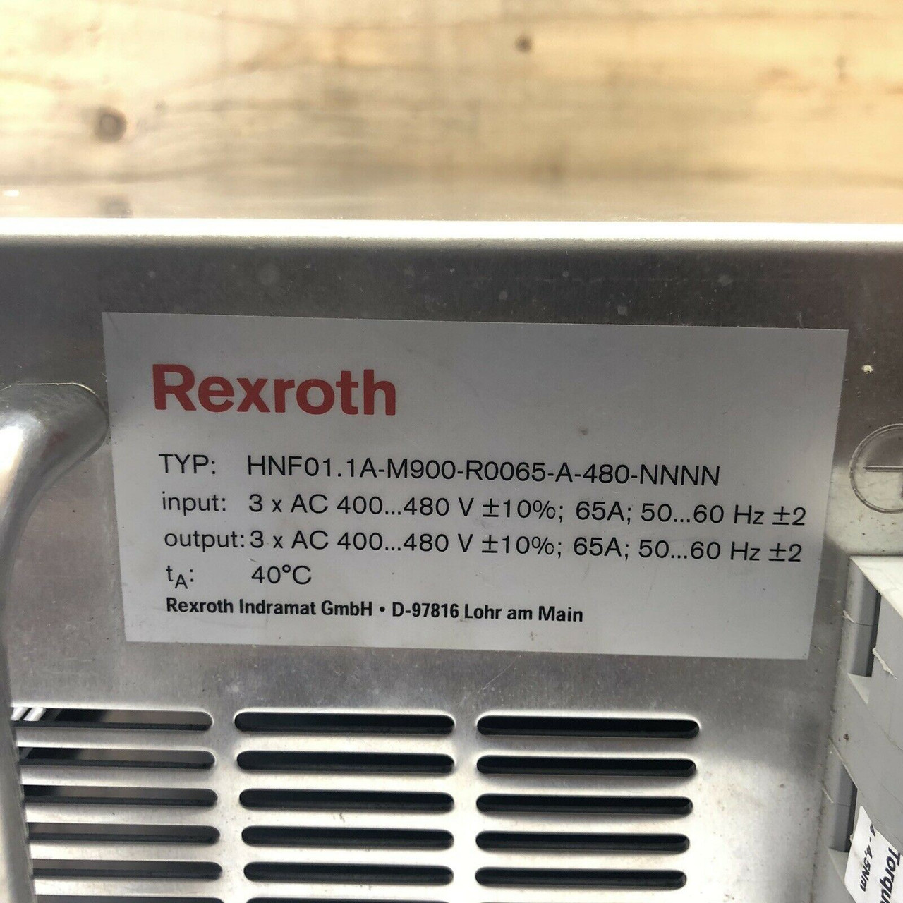 Rexroth IndraDrive Mains Filter HNF01.1A-M900-R0065-A-480-NNNN
