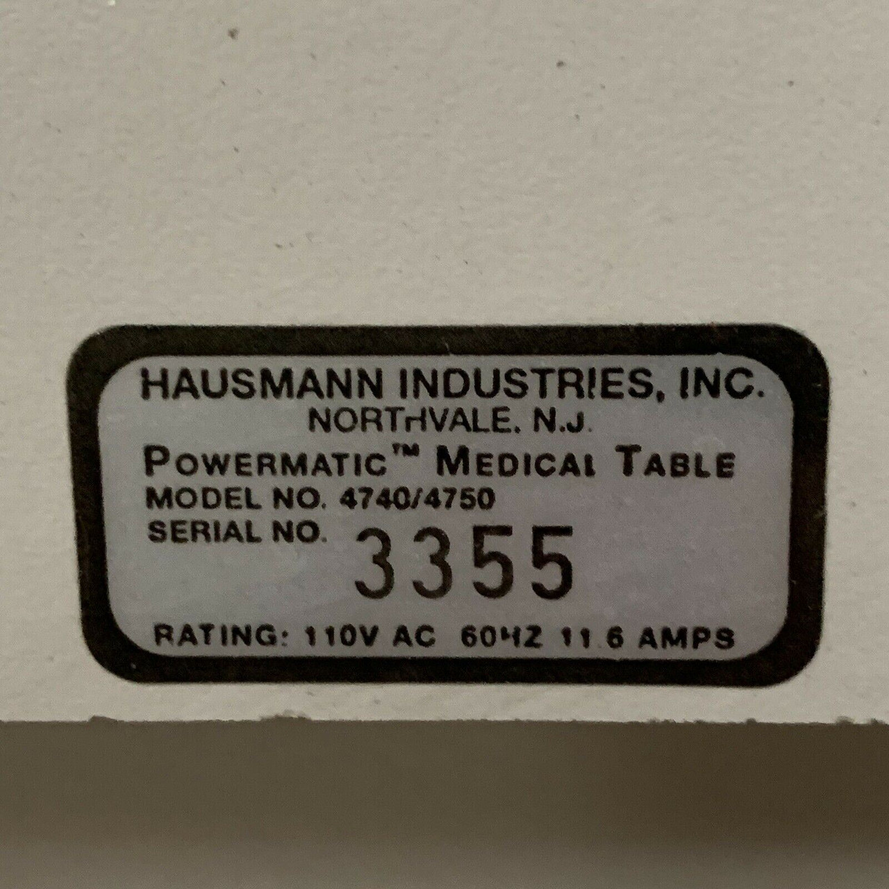 PowerMatic Medical Examination Table w/ FootSwitch 4740/4750 Hausmann