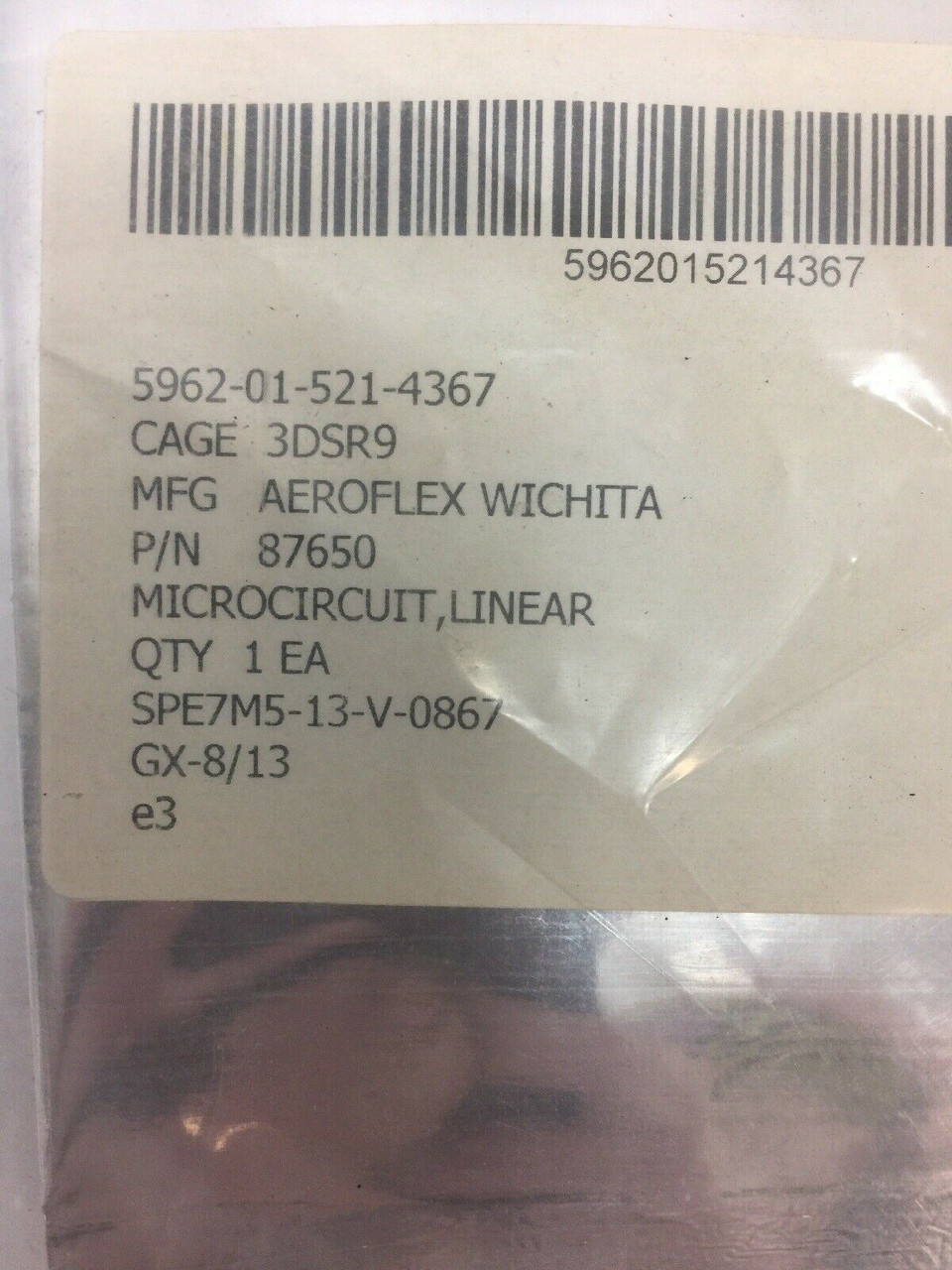 Linear Microcircuit 87650 Aeroflex Wichita