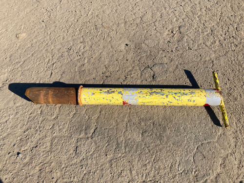 Security Post Guard Front Gate Checkpoint Yellow Bollard Post Vehicle Gate 52"