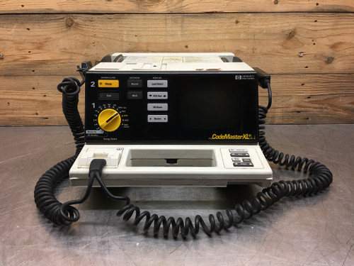 Hewlett Packard CodeMaster XL M1722A DEFIB W/ Hard Paddles HP TRAINING PARTS