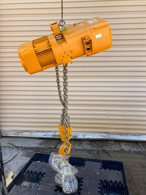 3-Ton 3 Phase Electric Chain Hoist NER030CD Harrington 15'