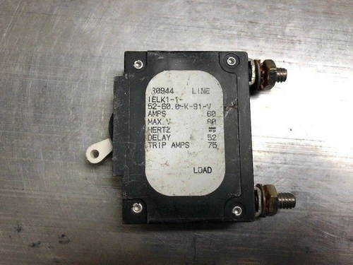 Airpax ELK1-38136-25-V Bolt-In Circuit Breaker 25 Amp 80 V 31.3 Trip Amps R0944