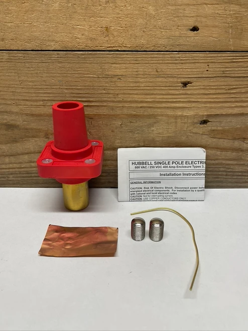 Hubbell HBLFRR Single Pole Female Panel Mount Receptacle Camlok