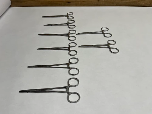 SS Pakistan Stainless Steel Forceps Curved & Straight Surgical Instruments Lot
