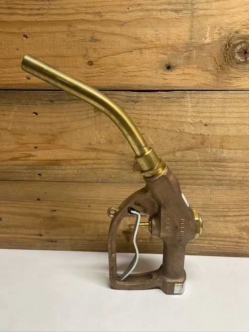 Morrison Bros Dubuque 300 Brass Manual Fuel Hose Nozzle Gas Pump Vintage