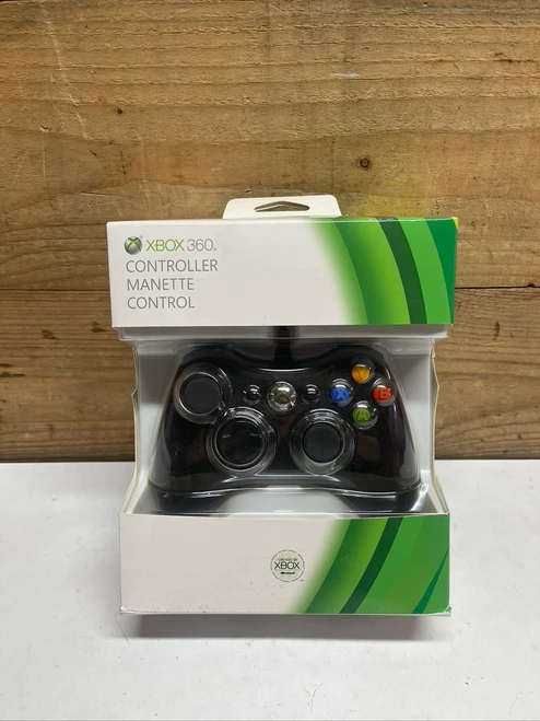 Microsoft Xbox 360 Wired USB Controller Black OEM S9F-00001 X16-75656-01