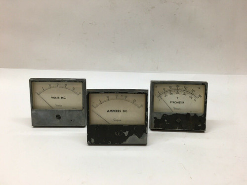 Simpson Analog Panel Gauges / Volts, Amperes, Pyrometer