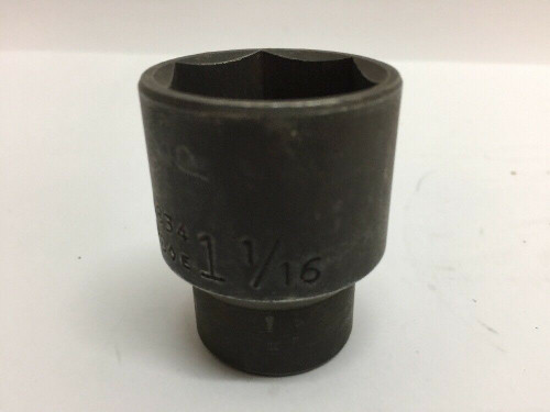 1 1/16" Drive 6-Point Standard Impact Socket 4834 Wright Tool Forged Alloy