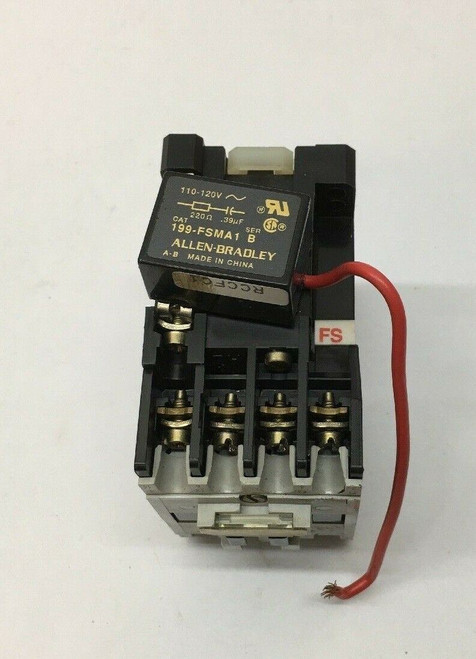 Allen-Bradley Magnetic Contactor 100-A09ND3 Ser. B w/ 199-FSMA1 Surge Suppressor