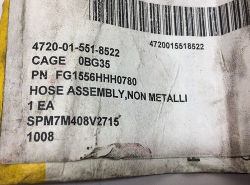 6' Nonmetallic Hose Assembly FG1556HHH0780 Eaton-Aeroquip