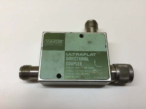 Ultraflat Directional Coupler X-910-20-9 WaveCom 7.0-12.4GHz Coupling 20 dB