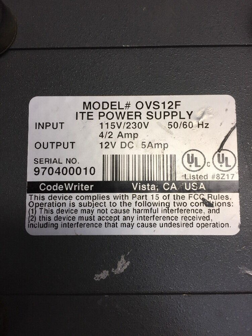 Code Writer OVS12F ITE Power Supply