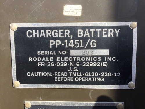 Battery Charger PP-1451G Rodale Electronics Solid State Semiconductor