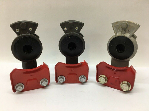 Emergency Glad Hand Fitting Bracket Black/Red, Silver/Red Lot of 3