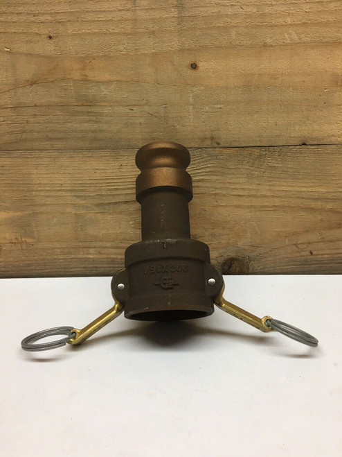 Cam & Groove Long CXA Reducer 20CX15A PT Coupling Stainless Steel, 2" x 1-1/2"