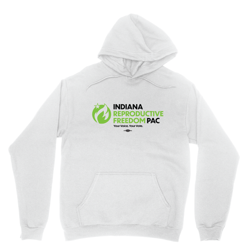 Indiana Reproductive Freedom PAC (White Pullover Hoodie)