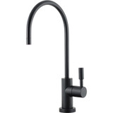  Matte Black Goose Neck RO Faucet with air gap 