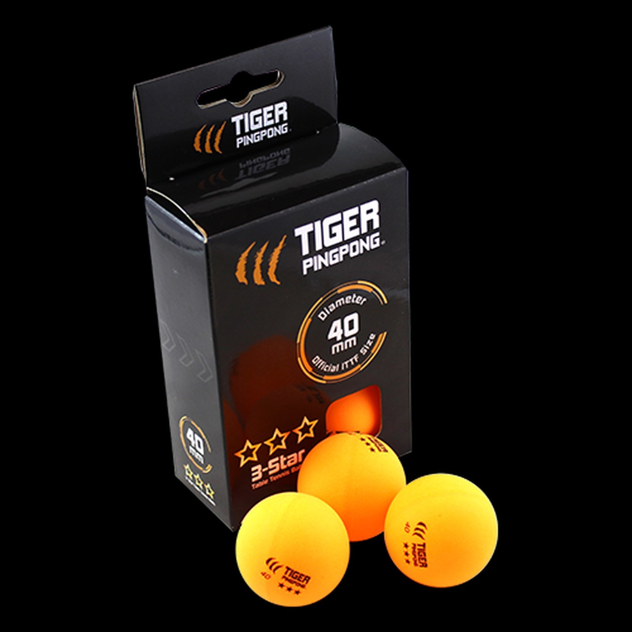 Tiger PingPong Premium 3-Star Ping Pong Balls 6 Balls Orange