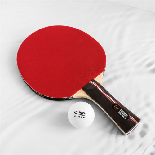 Red sniper paddle with white ball