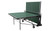 expo indoor folded ping pong table with green top.