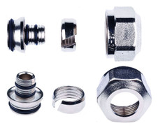 Nickel 15x2mm 3/4" Pipe Connectors