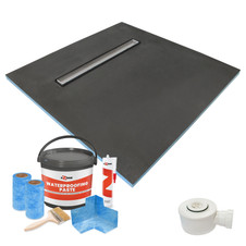 900 x 900 x 20mm Linear Wet Room Shower Trays - Sirra