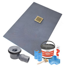 Offset Square Drain Wet Room Shower Tray Former