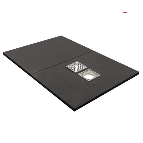 Wet Room Shower Tray Former Tile On Kit - Split Tray - Offset Drain Position
