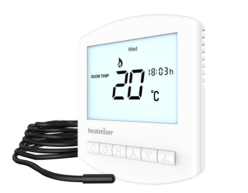 Electric Underfloor Heating Thermostat - Heatmiser Slimline-e v3