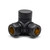  THERMOSTATIC TRV CORNER RADIATOR VALVES 1/2" X 15MM LOCKSHIELD PACK (MATTE BLACK))