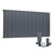 Radiator Anthracite Aluminium Single Horizontal 600 x 1135mm with Angled TRV Set