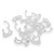 White Hinged Pipe clip for 32mm Pipe (50 Pack)